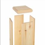 Newel Post Cladding Kit with Flat Cap – Pine – Fits Over Existing Posts up 90mm