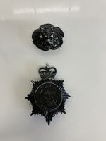Obsolete Sussex Police Patrol Helmet Badge And Rose Collectible Film Tv