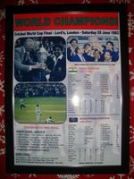 India 1983 ICC Cricket World Cup winners - framed print
