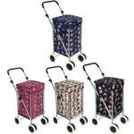 6 Wheels Foldable Caged Shopping Trolley Cart Grocery Folding Market Laundry Bag