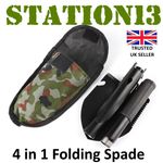 4 in 1 Mini Folding Camping Spade - Shovel - Camping, Backpacking, Hiking, etc