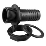 BSP Tank Connector with Hose Tail Water Butt Bulkhead Fitting with Nut & Washer