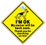 German shepherd i'm ok thank you for checking on me sign, Dog Safety Sign