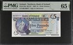 Gem UNC 5 pounds 2008 Bank of Ireland P-83a 65 EPQ Northern Ireland