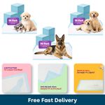 Petlicity Puppy Training Pads 50 100 150 Pack Small Medium Large Sizes