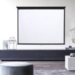 Manual Pull Down Projector Screen 4:3 16:9 Format Wall & Ceiling Mountable