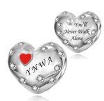 YNWA YOU’LL NEVER WALK ALONE HEART LIVERPOOL CELTIC CHARM 💜 925 STERLING SILVER