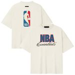 Logo Gear NBA Basketball T-Shirt 90'S Fear of God Cream Mens Official Licensed