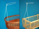 HOLDER FOR MOSES BASKET SWINGING CRIB DRAPE CANOPY MOSQUITO ROD BAR CLAMP POLE