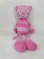 M&S Pink Cat Striped Kitten Soft Toy Plush 04301448  Marks And Spencer 34 cm