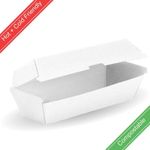 Hot Dog Food Boxes Trays Cardboard Fast Food Takeaway Chip Burger 230mm Long