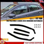 For VW POLO MK6 5-door 2018-onwards Hatchback Wind Deflectors HEKO Tinted Black