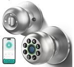 Fingerprint Door Lock, smart knob with and keypad Silver