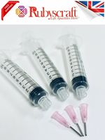 3pcs 10ml Syringes & Blunt Tip Needles for Thick Glue Ink, Glue,Craft Dispensing