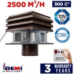 CHIMNEY FAN FOR round 20 cm 200 mm FIREPLACE flue fan Exhaust chimney draft BBQ