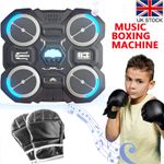 Smart Music Boxing Machine, Kids Wall Mounted Music Boxing Machine with Gloves
