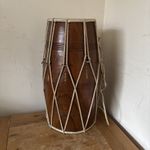 Vintage Dohlak two headed handmade drum mango wood Indian Folk music instrument 