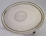 ENGLISH GEORGIAN SOLID STERLING SILVER TEA POT STAND TRAY 1802 ANTIQUE 140g