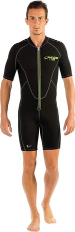 Cressi Lido Men's 2mm Shorty Wetsuit for Snorkelling Black XS