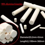 99% Alumina Ceramic Rod Insulation Corrosion Resistance Solid Cylinder 2mm-45mm