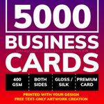 5000 Business Cards Printed Double Sided 400 GSM Premium Colour Printing