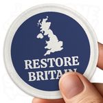 Restore Britain Patch Badge UK PRINT iron sew hook loop 76mm 3in Rupert Lowe