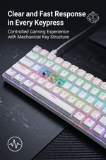 62-Key Mechanical Gaming Keyboard With 12 RGB Modes, Wired USB Compact Keyboard