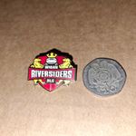 #RB96  "WIGAN RIVERSIDERS RLC"(RLFC) ENAMEL  PIN BADGE RUGBY LEAGUE