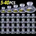 5-40PCS Vacuum Suction Cup Pads Strong Non Slip Glass Table Sucker Transparent