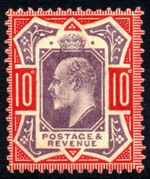 GB 1910 10d No cross on crown SG256a Mint Cat £425