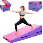 Sports Foldable Incline Gymnastics Mat Wedge Ramp Fitness Gym Aerobic Yoga 120cm