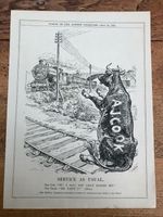 1926 cartoon print " a.j.cook and the railways "