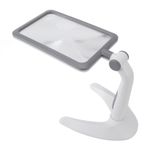 Magnifying Glass With Light Stand 48 LEDs 2.5X Rotating 3 Color Temp Adjusta CUT