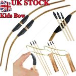 Handmade Wood Bow and Arrow, Quiver Set for Kids Gift Outdoor Target Practice