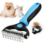 Professional Pet Grooming Comb Brush | Dematting & Undercoat Rake Tool for Dogs