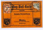 GERMANY Pioneer Air 1912 Card 1m *Gelber-Hund* Stamp Darmstadt 19/6 Flight WD133