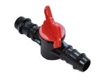 Plastic PVC Mini Ball Valve Barbed Water Tap Air Pump Fits 8mm 3/8"ID Hose Pipe