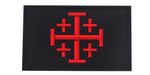 Crusader Black & Red Official VELCRO® Knights Templar Patch 8x5cm Genuine Badge