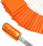 Zozen 100 Pack Orange PVC Marker Flags, 38 X 10 X 13 Cm, Pole Mount, Ideal for C