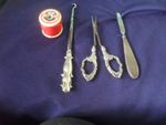 x3 Set antique Birmingham  Hallmarked Sterling Silver Manicure  items/ see pics