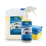 Waterless Wash & Wax Showroom Shine 5L Refill +1L & Cloths by Greased Lightning