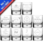 Personalised Engraved Novelty Whiskey glass, Different Designs Any Occasion