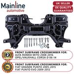 Front Subframe Crossmember Subframe for Vauxhall Corsa D WITH FULL FITTING KIT