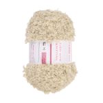 Fur Yarn Polyester Yarn Fluffy Chunky Yarn Cream White for Crocheting,50m