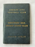 Cardiff City Football Club Directors Box Season Ticket & Grand Stand Club 1978/9
