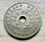 1936 Southern Rhodesia One Penny George V