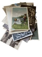 photos postcards ephemera collect craft junk journal (x25) pieces 1910-1940's