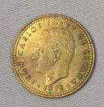 Una Peseta Coin 1975