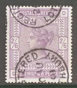 1883 2/6 Lilac SG 178 D.A.  - A Very Fine Used example.