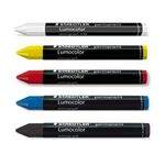 STAEDTLER Lumocolor Permanent Omnigraph Jumbo Pencil Crayon 12MM Diameter 5 Pack